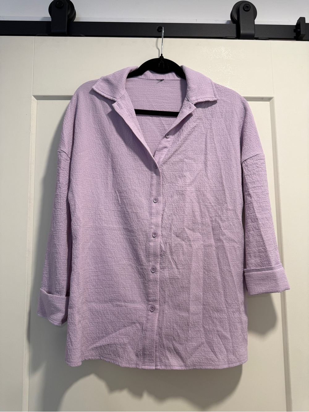 Lavender Women's Textured Button-Down Shirt